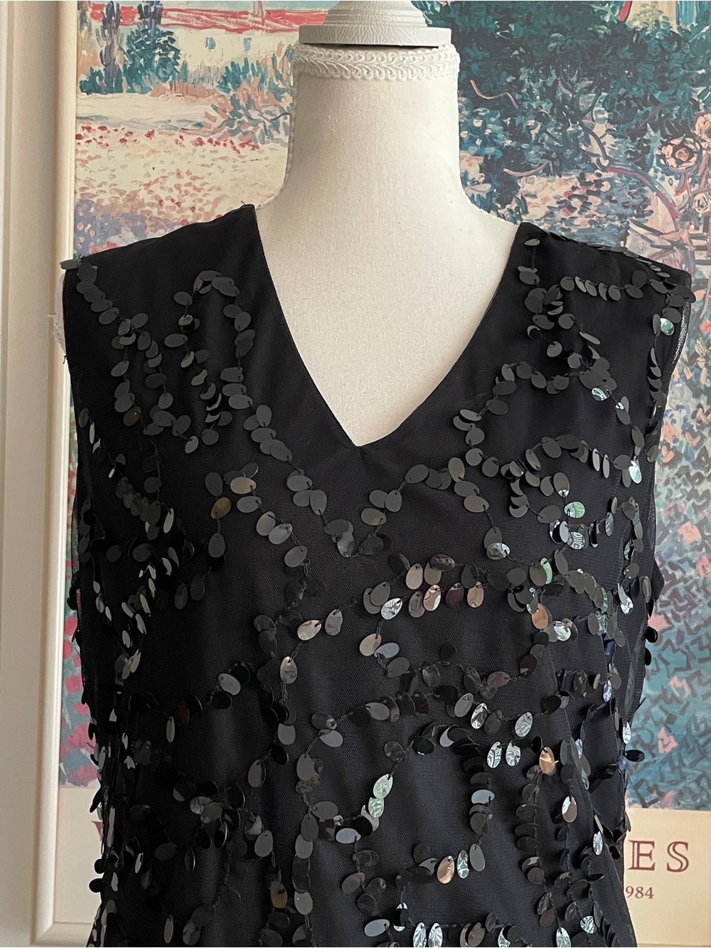 Vintage Y2K Black Sequin Tank Top Large
Going Out Holiday Cocktail Whimsigoth - Picture 5 of 11